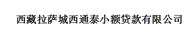 西藏拉萨城西通泰小额贷款有限公司
